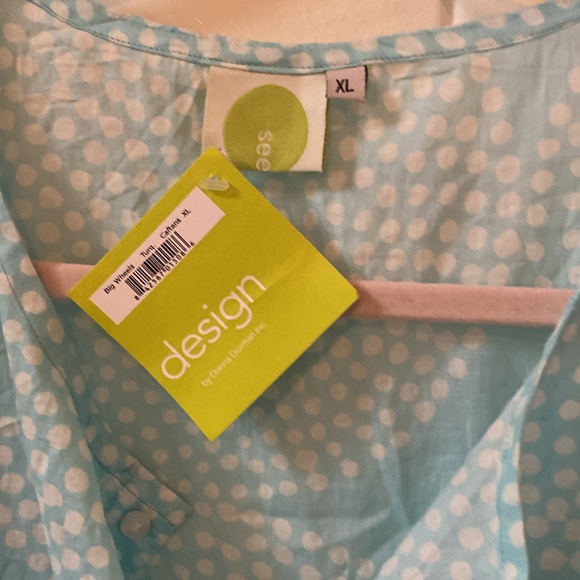 See Design Big Wheels NWT Turquoise.Caftans, XL, 100% Cotton, made in India - Picture 2 of 5